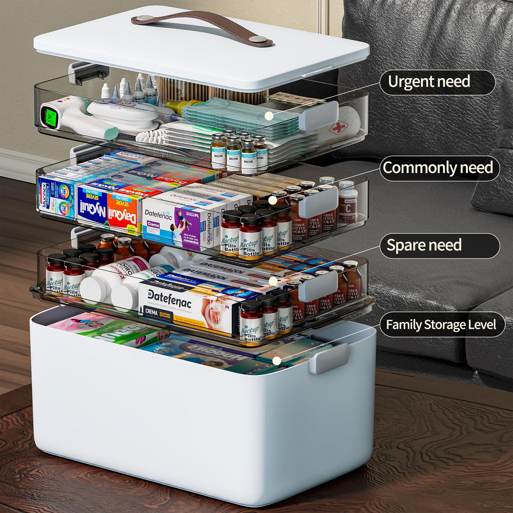 4-Tier Portable Medicine Organizer L56730