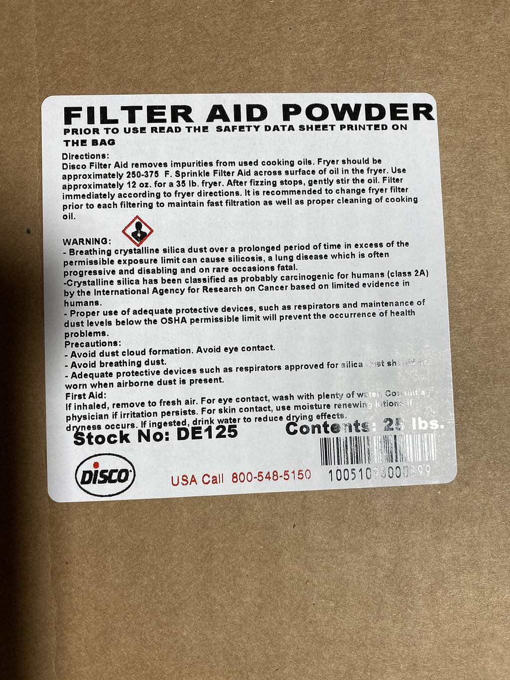 Diatomaceous Earth 25 Pound W50704