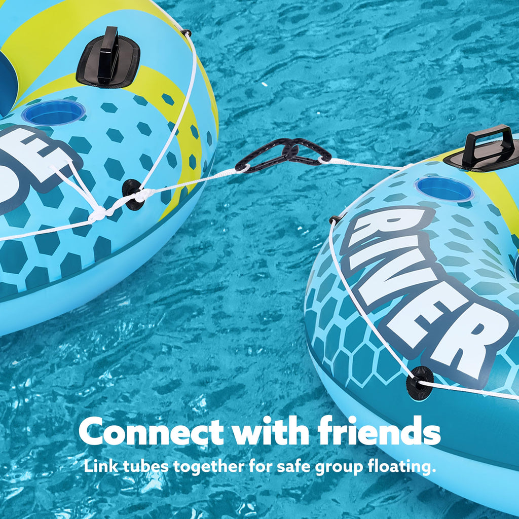 2-Person Inflatable River Tube with 2 Cup Holders & Removable Cooler V5645